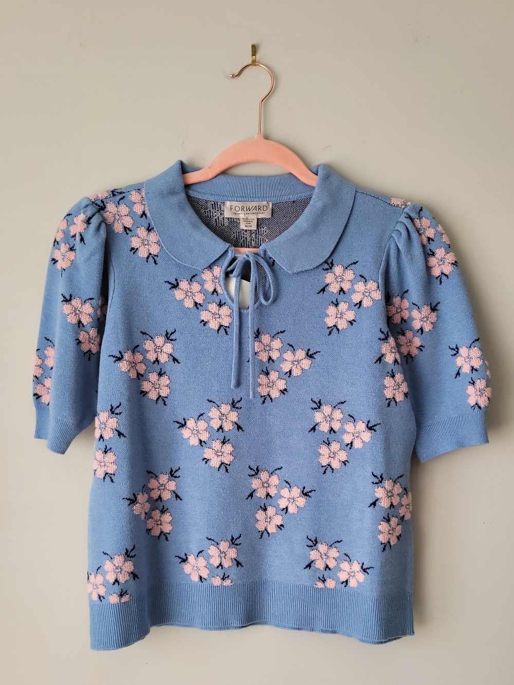 🆕️ Forward Floral Tie-Neck Top